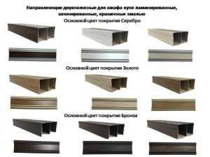 Направляющие двухполосные для шкафа купе ламинированные, шпонированные, крашенные эмалью Нижний Новгород