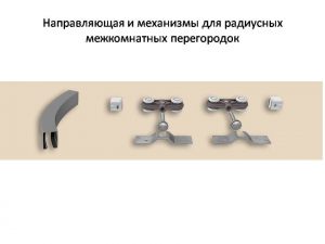 Направляющая и механизмы верхний подвес для радиусных межкомнатных перегородок Нижний Новгород