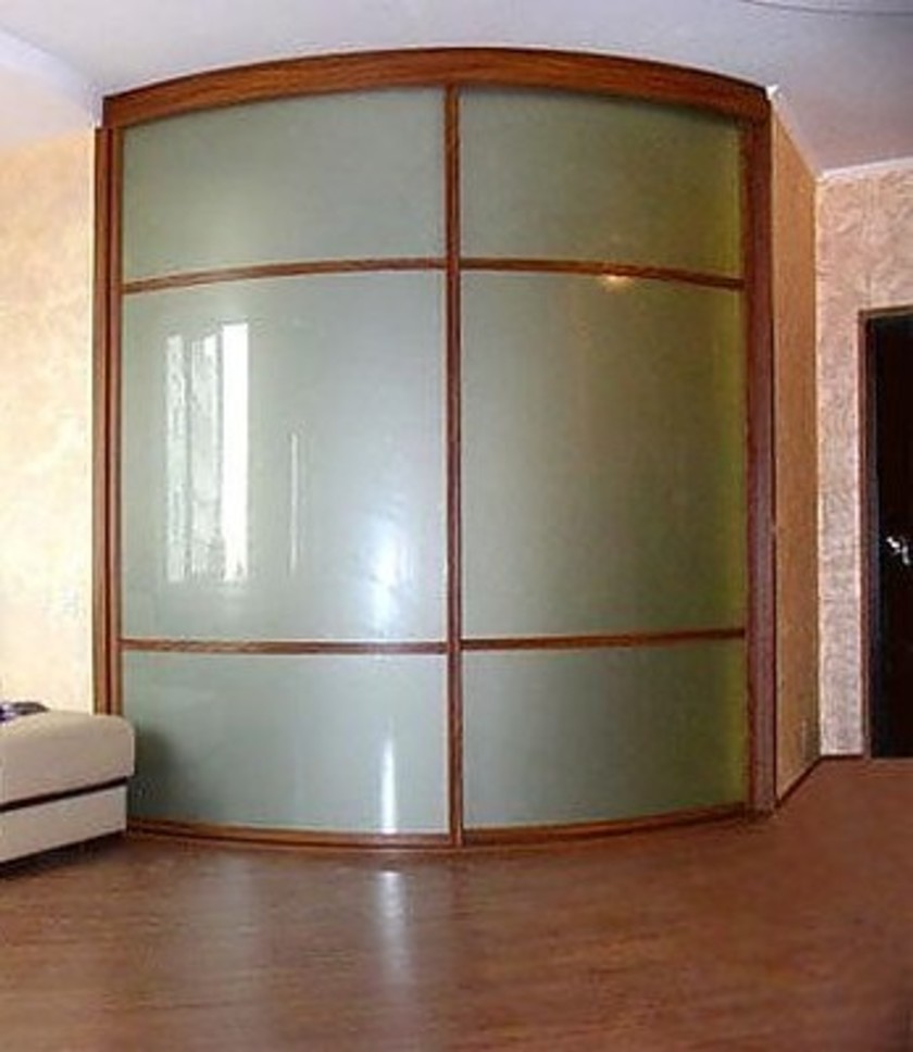 Встроенный шкаф купе радиусный в классическом стиле Нижний Новгород